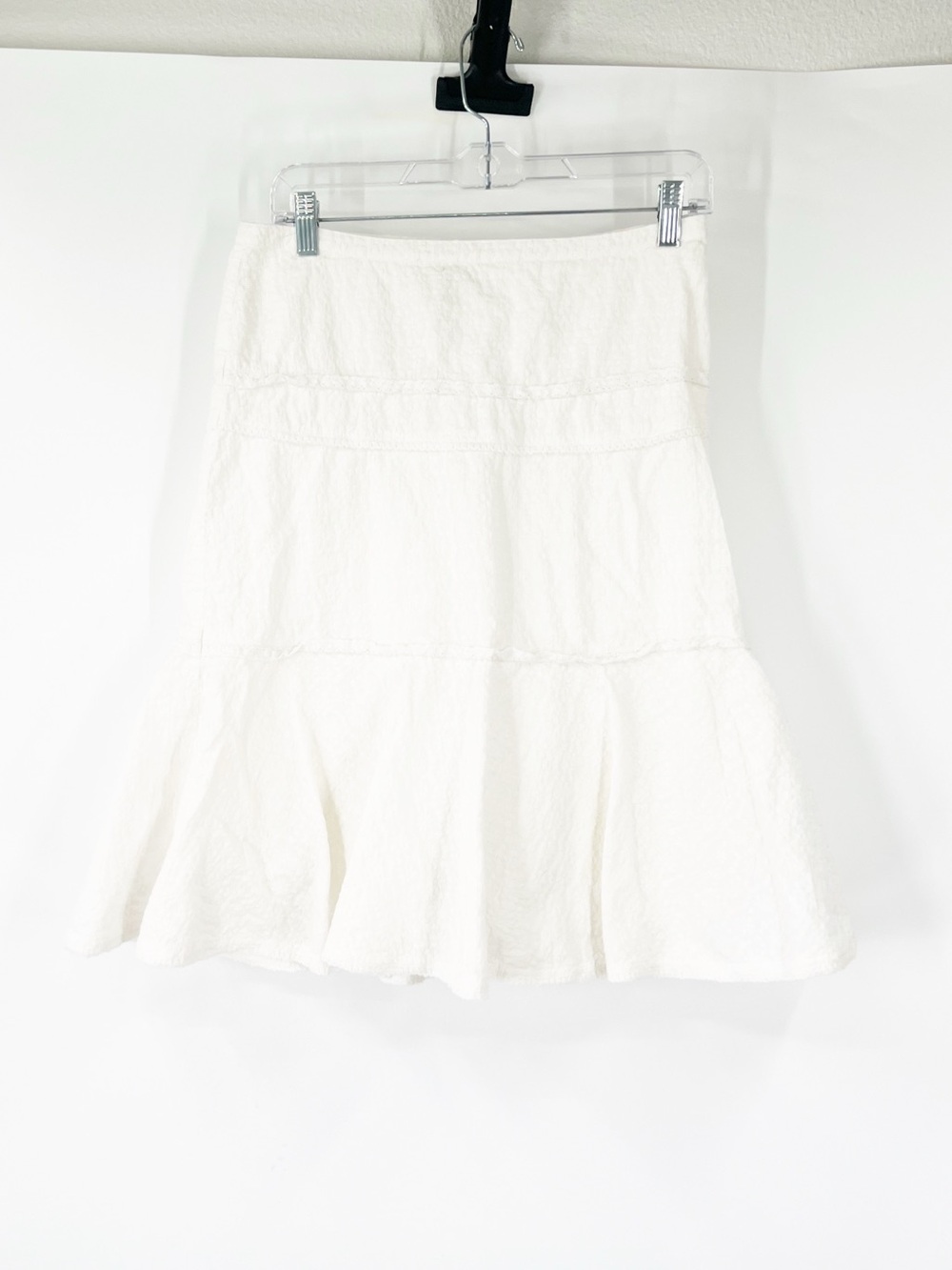 Sundance Embroidered Tiered 100% Cotton Skirt
